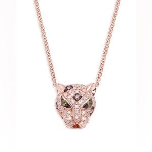 Effy 14K Rose Gold Panther Head Pendant Necklace